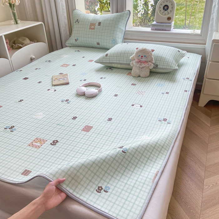 91家纺网 家纺一手货源 找家纺 麋兔 2026新款凉感小冰皮软席席子凉席 青禾小方