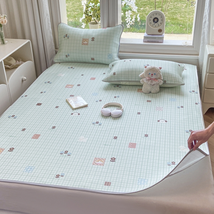 91家纺网 家纺一手货源 找家纺 麋兔 2026新款凉感小冰皮软席席子凉席 青禾小方