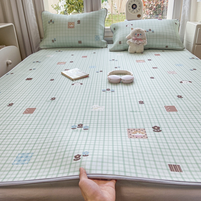 91家纺网 家纺一手货源 找家纺 麋兔 2026新款凉感小冰皮软席席子凉席 青禾小方