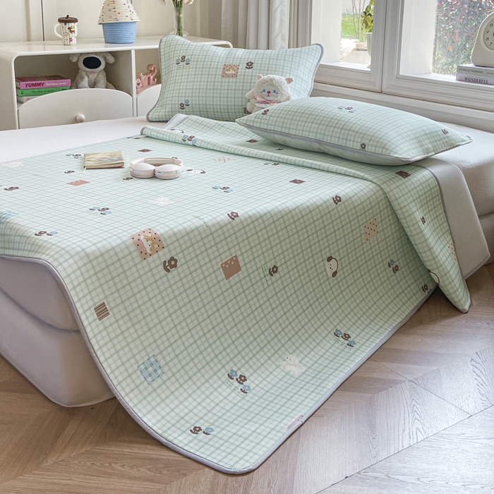 91家纺网 家纺一手货源 找家纺 麋兔 2026新款凉感小冰皮软席席子凉席 青禾小方