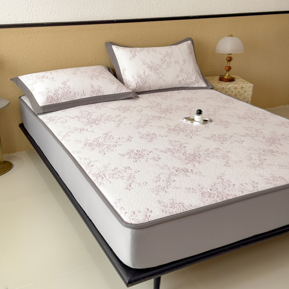 91家纺网 家纺一手货源 找家纺 孩子王家纺 2026新款夏天冰丝A类母婴级凉感值过0.21冰豆豆家用凉席子夏季-思琳娜 思琳娜-淡雅紫