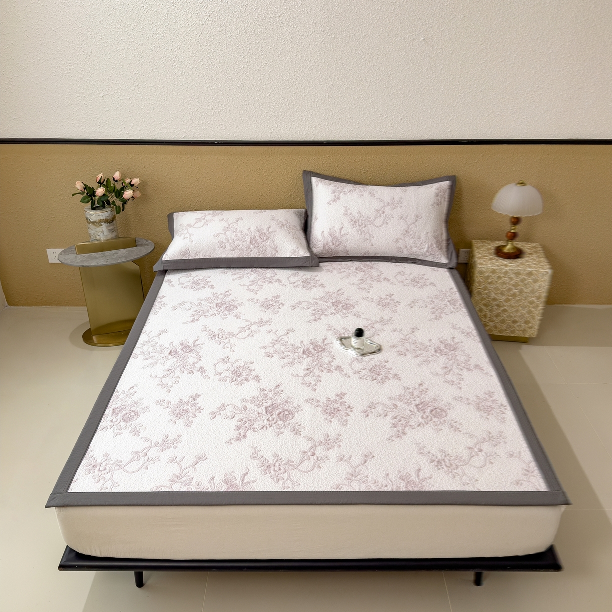 91家纺网 家纺一手货源 找家纺 孩子王家纺 2026新款夏天冰丝A类母婴级凉感值过0.21冰豆豆家用凉席子夏季-思琳娜 思琳娜-淡雅紫