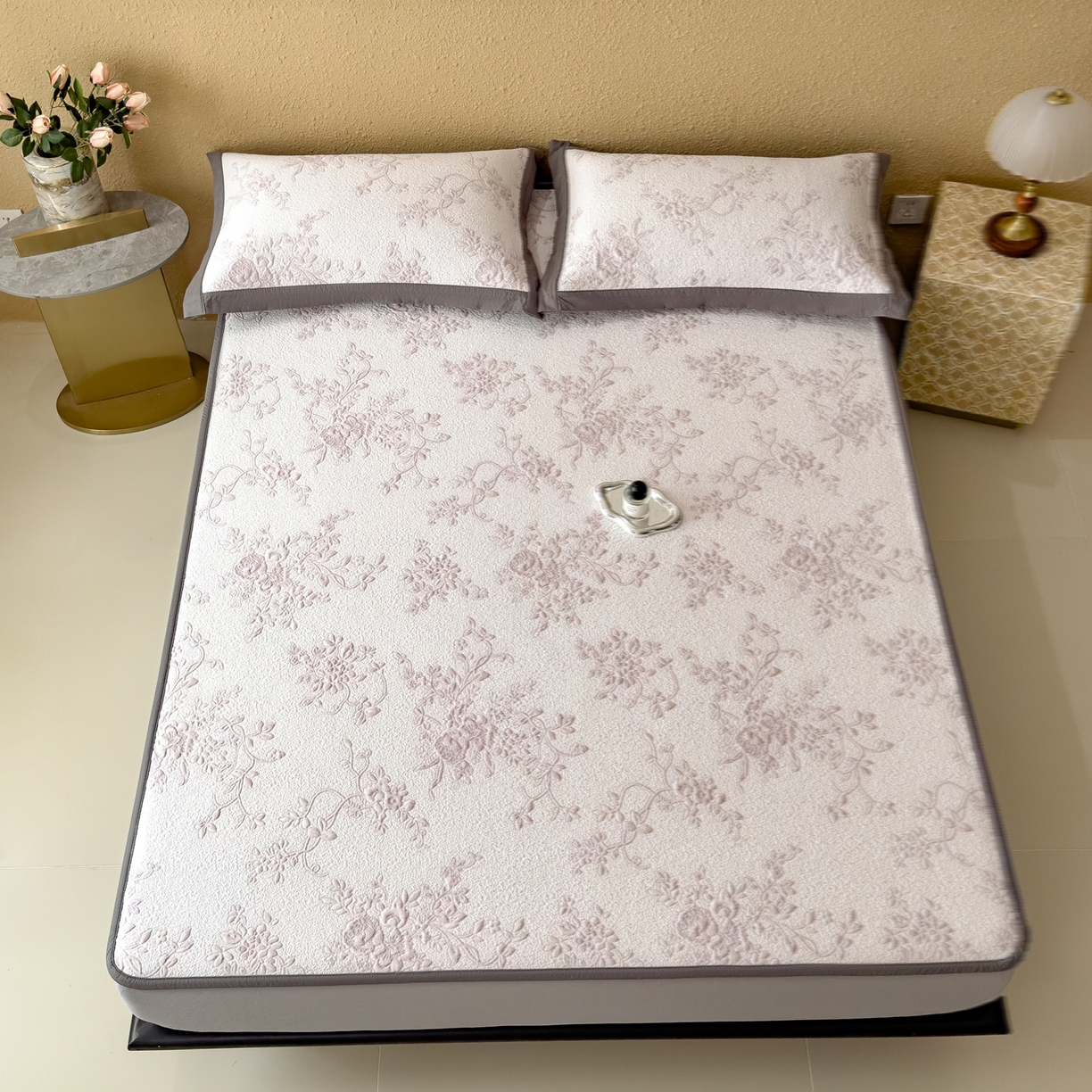 91家纺网 家纺一手货源 找家纺 孩子王家纺 2026新款夏天冰丝A类母婴级凉感值过0.21冰豆豆家用凉席子夏季-思琳娜 思琳娜-淡雅紫