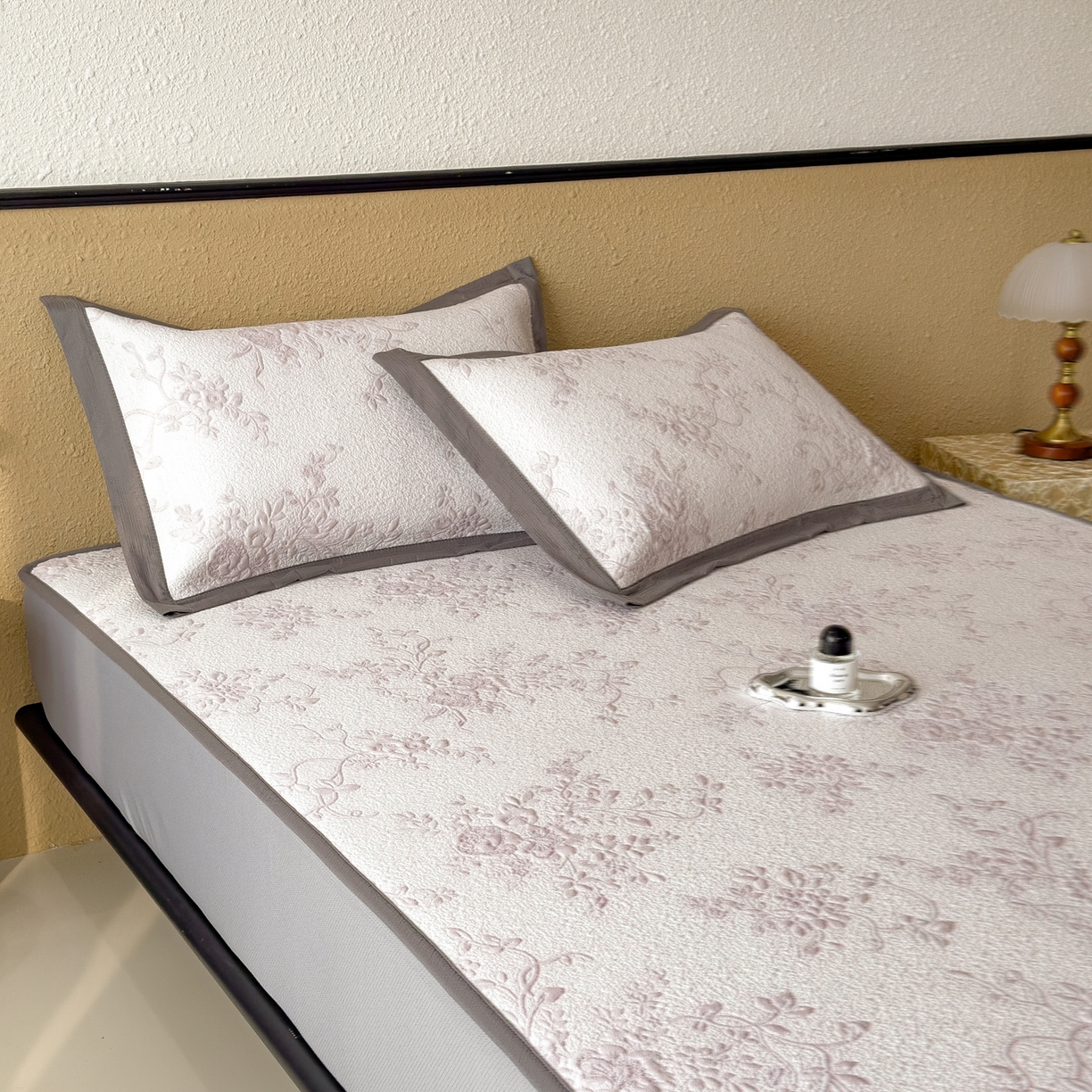 91家纺网 家纺一手货源 找家纺 孩子王家纺 2026新款夏天冰丝A类母婴级凉感值过0.21冰豆豆家用凉席子夏季-思琳娜 思琳娜-淡雅紫