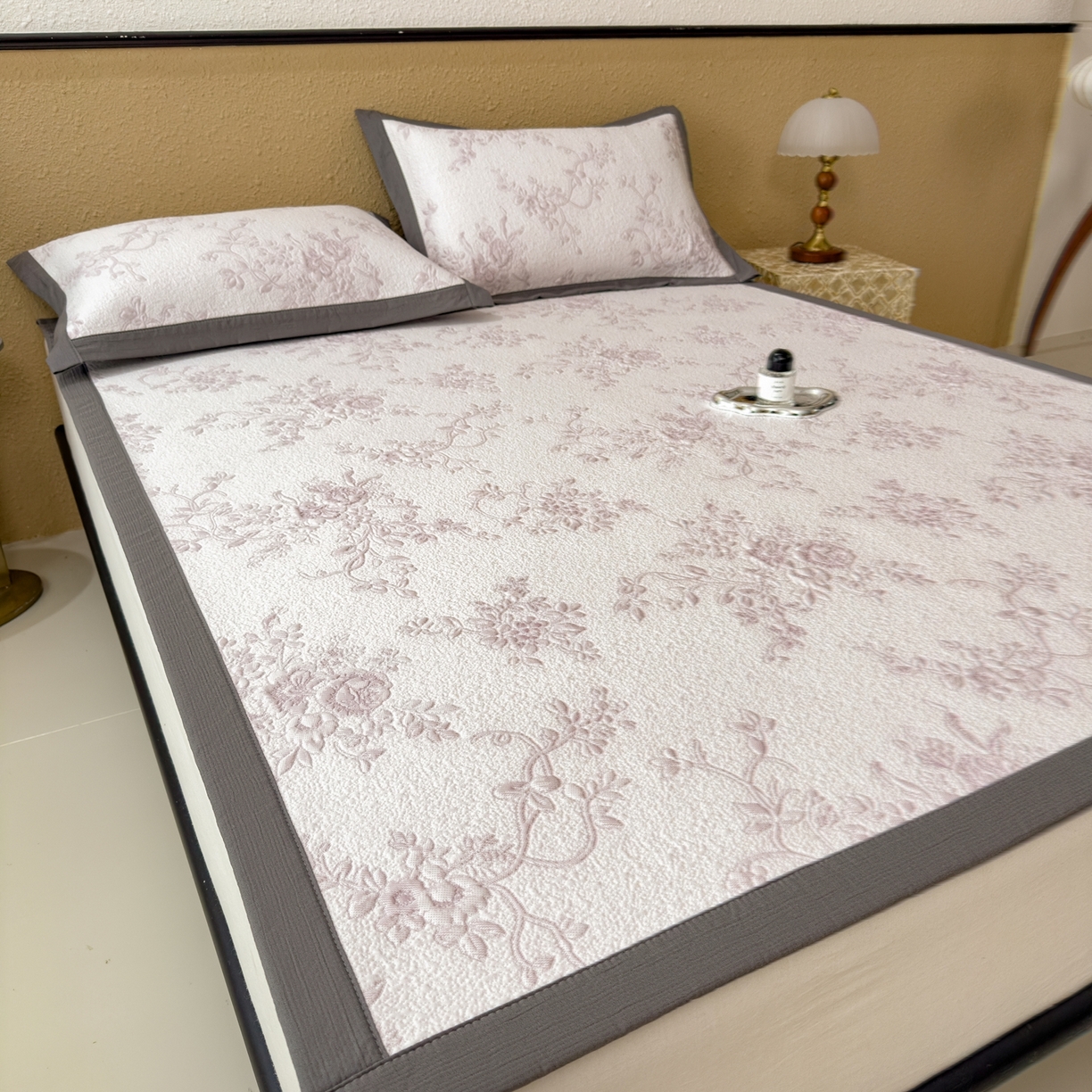 91家纺网 家纺一手货源 找家纺 孩子王家纺 2026新款夏天冰丝A类母婴级凉感值过0.21冰豆豆家用凉席子夏季-思琳娜 思琳娜-淡雅紫