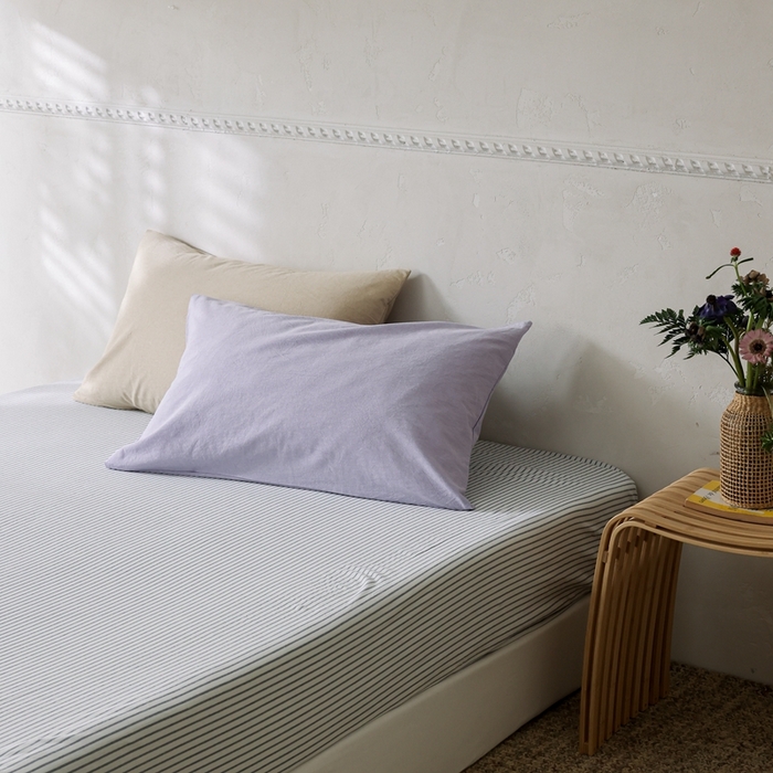 91家纺网 家纺一手货源 找家纺 （总）棉眠 2026新款调色盘全棉纯棉水洗棉混搭单品系列-条纹单床笠