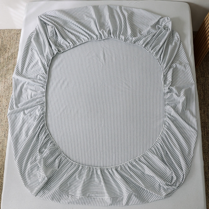 91家纺网 家纺一手货源 找家纺 （总）棉眠 2026新款调色盘全棉纯棉水洗棉混搭单品系列-条纹单床笠