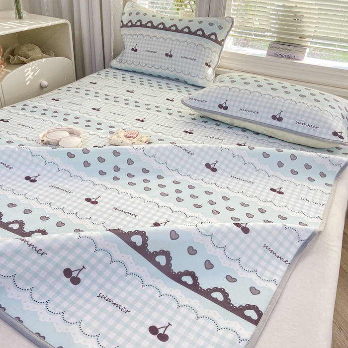 91家纺网 家纺一手货源 找家纺 麋兔 2026新款凉感小冰皮软席席子凉席 青柠樱桃