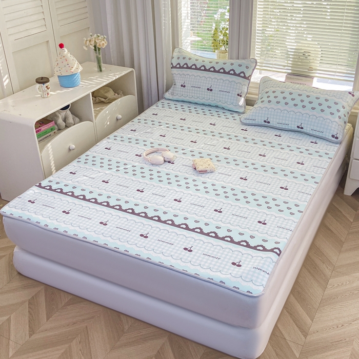 91家纺网 家纺一手货源 找家纺 麋兔 2026新款凉感小冰皮软席席子凉席 青柠樱桃