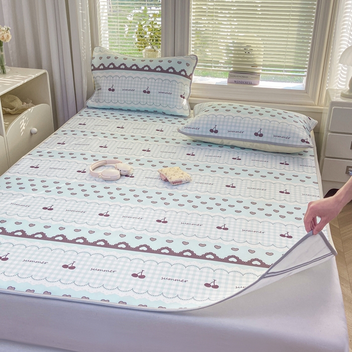 91家纺网 家纺一手货源 找家纺 麋兔 2026新款凉感小冰皮软席席子凉席 青柠樱桃