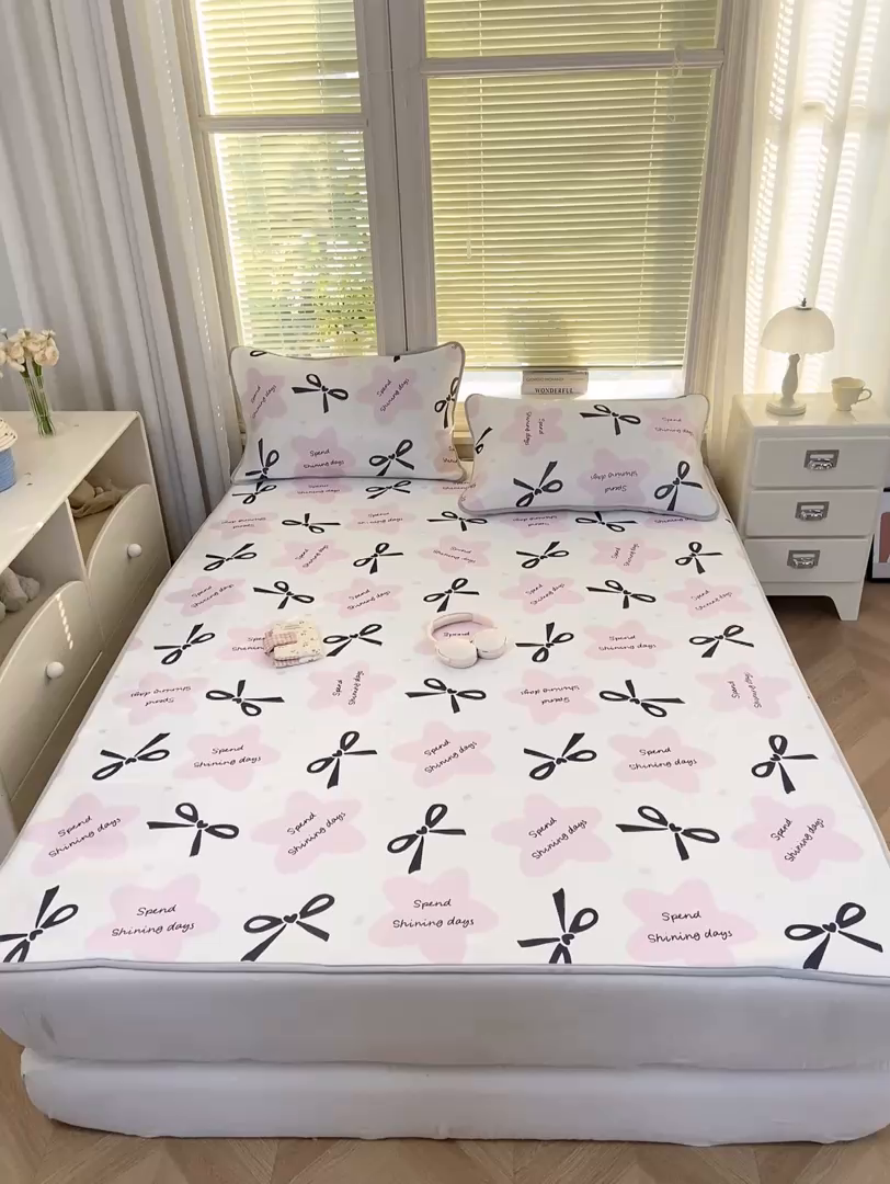 91家纺网 家纺一手货源 找家纺 麋兔 2026新款凉感小冰皮软席席子凉席 甜粉日记