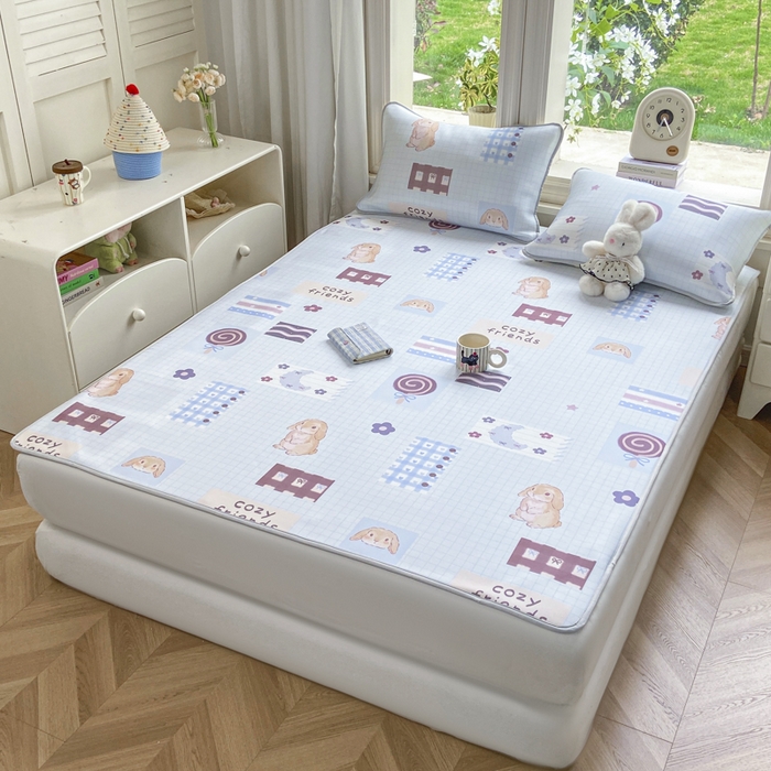 91家纺网 家纺一手货源 找家纺 麋兔 2026新款凉感小冰皮软席席子凉席 兔屋