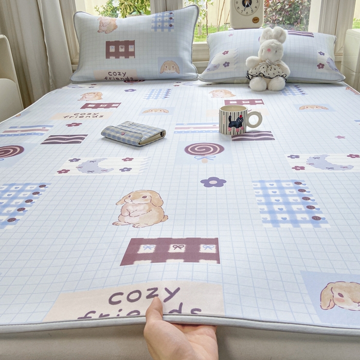 91家纺网 家纺一手货源 找家纺 麋兔 2026新款凉感小冰皮软席席子凉席 兔屋