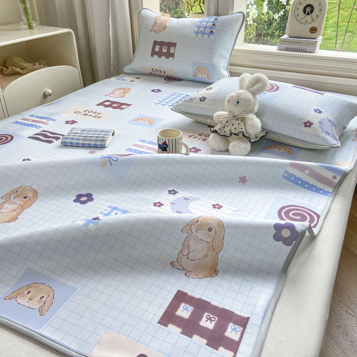 91家纺网 家纺一手货源 找家纺 麋兔 2026新款凉感小冰皮软席席子凉席 兔屋