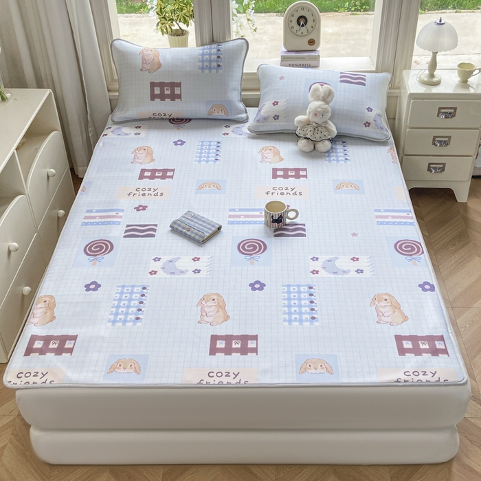 91家纺网 家纺一手货源 找家纺 麋兔 2026新款凉感小冰皮软席席子凉席 兔屋