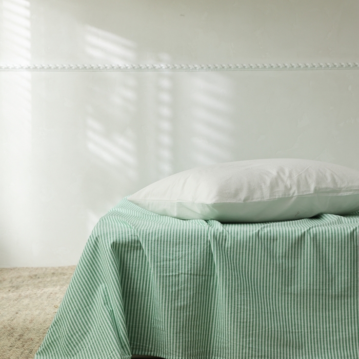 91家纺网 家纺一手货源 找家纺 （总）棉眠 2026新款调色盘全棉纯棉水洗棉混搭单品系列-条纹单床单