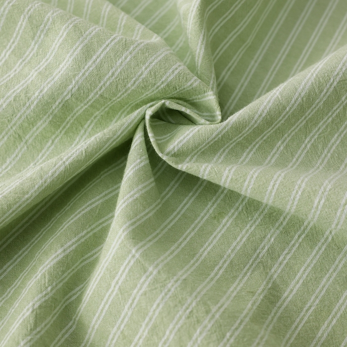 91家纺网 家纺一手货源 找家纺 棉眠 2026新款调色盘全棉纯棉水洗棉混搭单品系列-条纹单床单 蜜瓜条