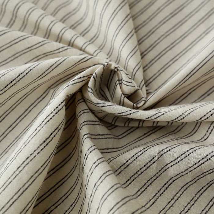 91家纺网 家纺一手货源 找家纺 棉眠 2026新款调色盘全棉纯棉水洗棉混搭单品系列-条纹单床单 米白条