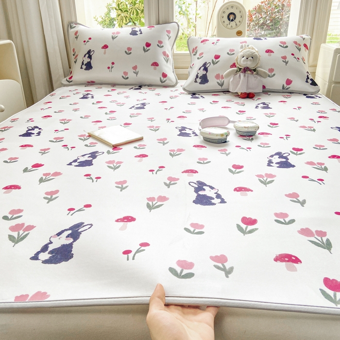 91家纺网 家纺一手货源 找家纺 麋兔 2026新款凉感小冰皮软席席子凉席 兔野