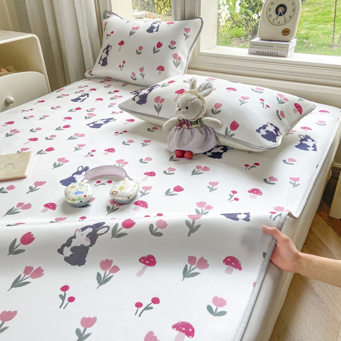 91家纺网 家纺一手货源 找家纺 麋兔 2026新款凉感小冰皮软席席子凉席 兔野