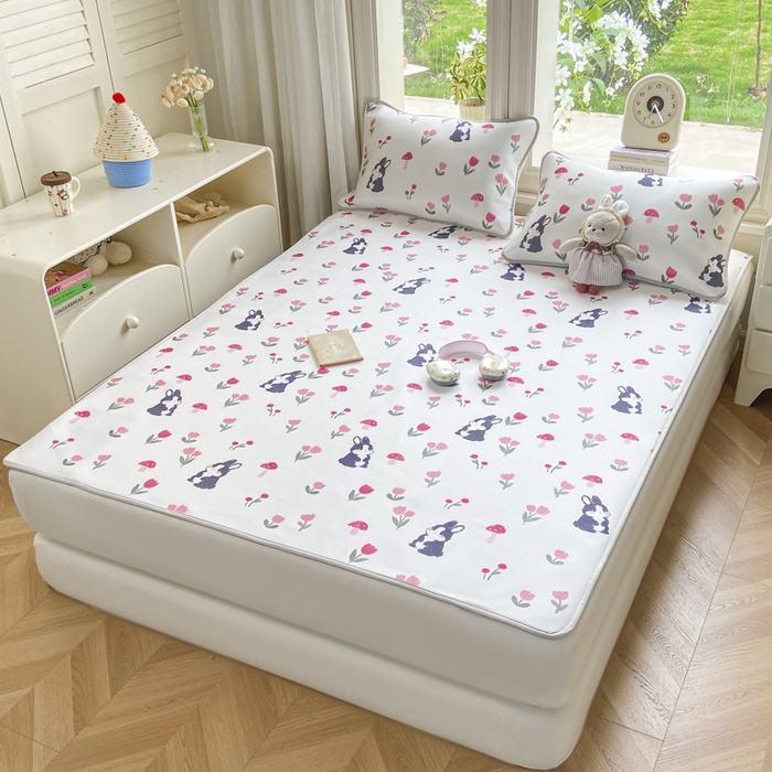 91家纺网 家纺一手货源 找家纺 麋兔 2026新款凉感小冰皮软席席子凉席 兔野