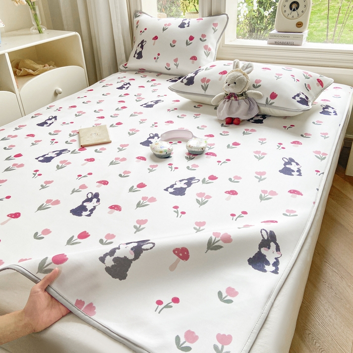 91家纺网 家纺一手货源 找家纺 麋兔 2026新款凉感小冰皮软席席子凉席 兔野