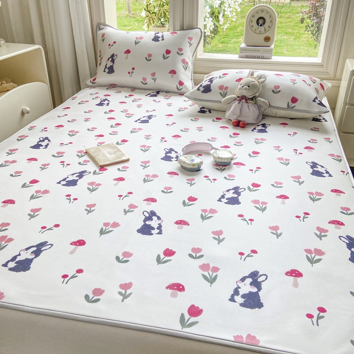 91家纺网 家纺一手货源 找家纺 麋兔 2026新款凉感小冰皮软席席子凉席 兔野