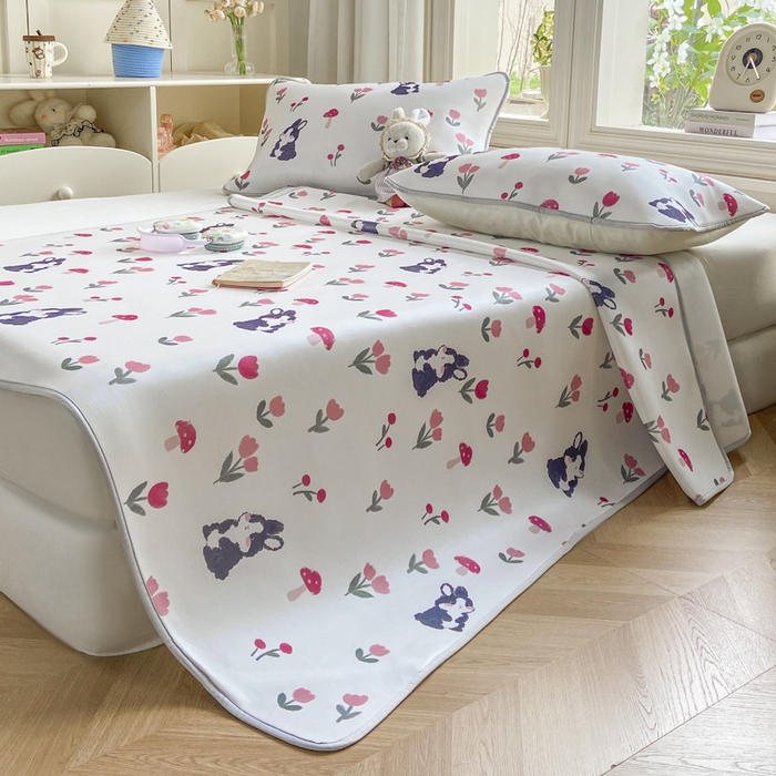 91家纺网 家纺一手货源 找家纺 麋兔 2026新款凉感小冰皮软席席子凉席 兔野