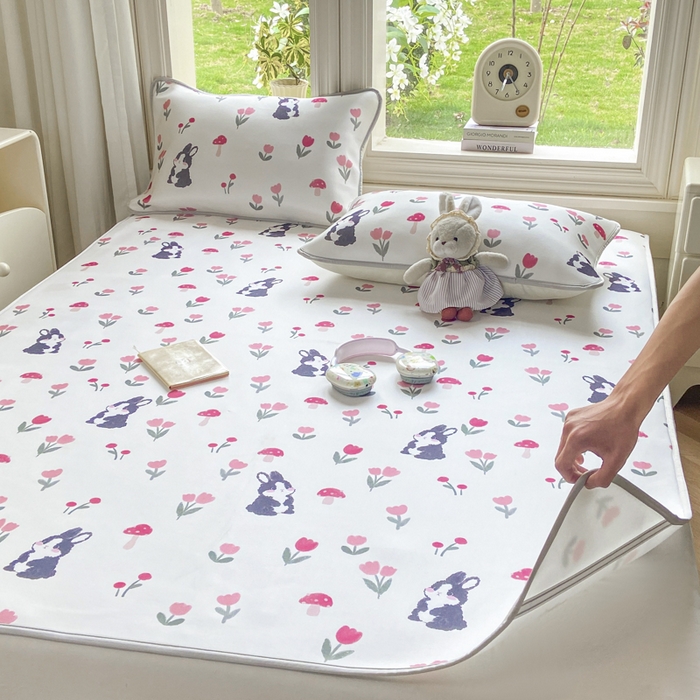 91家纺网 家纺一手货源 找家纺 麋兔 2026新款凉感小冰皮软席席子凉席 兔野