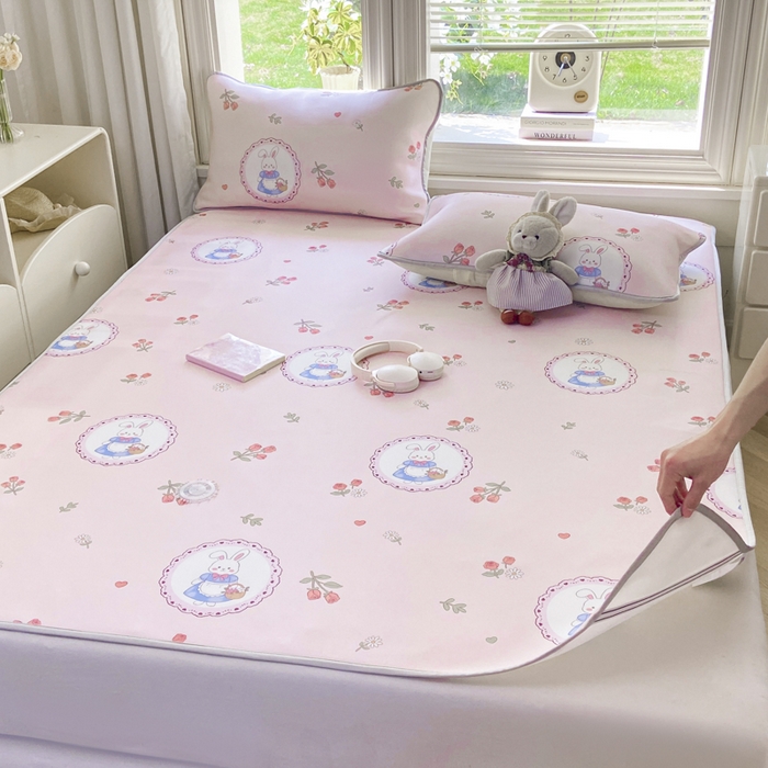 91家纺网 家纺一手货源 找家纺 麋兔 2026新款凉感小冰皮软席席子凉席 兔园