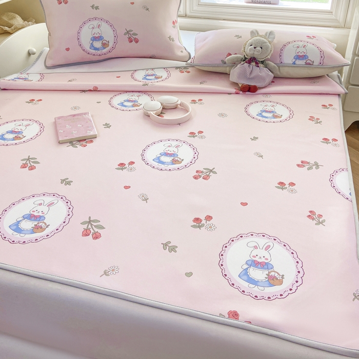 91家纺网 家纺一手货源 找家纺 麋兔 2026新款凉感小冰皮软席席子凉席 兔园