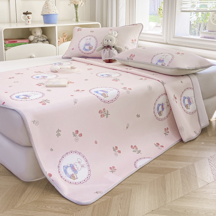 91家纺网 家纺一手货源 找家纺 麋兔 2026新款凉感小冰皮软席席子凉席 兔园