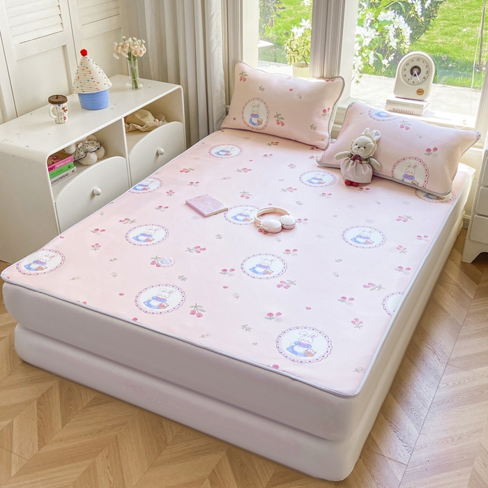 91家纺网 家纺一手货源 找家纺 麋兔 2026新款凉感小冰皮软席席子凉席 兔园