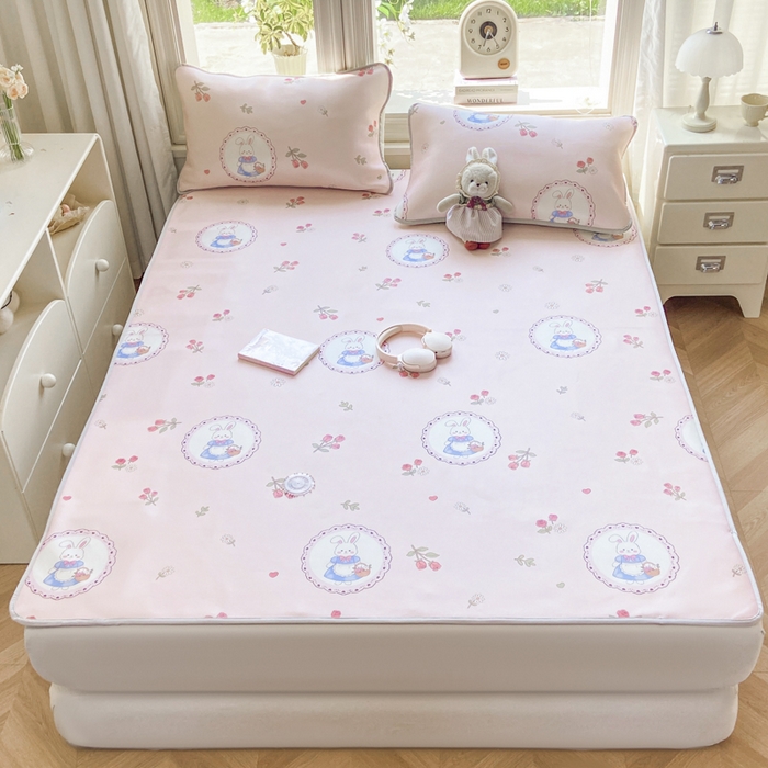 91家纺网 家纺一手货源 找家纺 麋兔 2026新款凉感小冰皮软席席子凉席 兔园