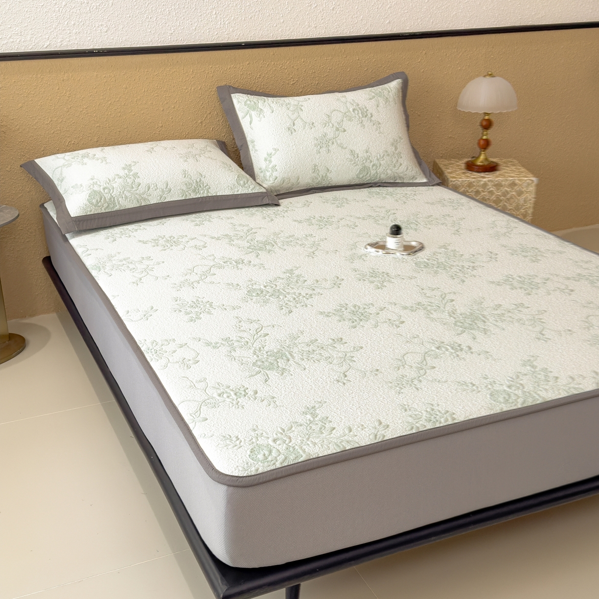 91家纺网 家纺一手货源 找家纺 孩子王家纺 2026新款夏天冰丝A类母婴级凉感值过0.21冰豆豆家用凉席子夏季-思琳娜 思琳娜-豆绿