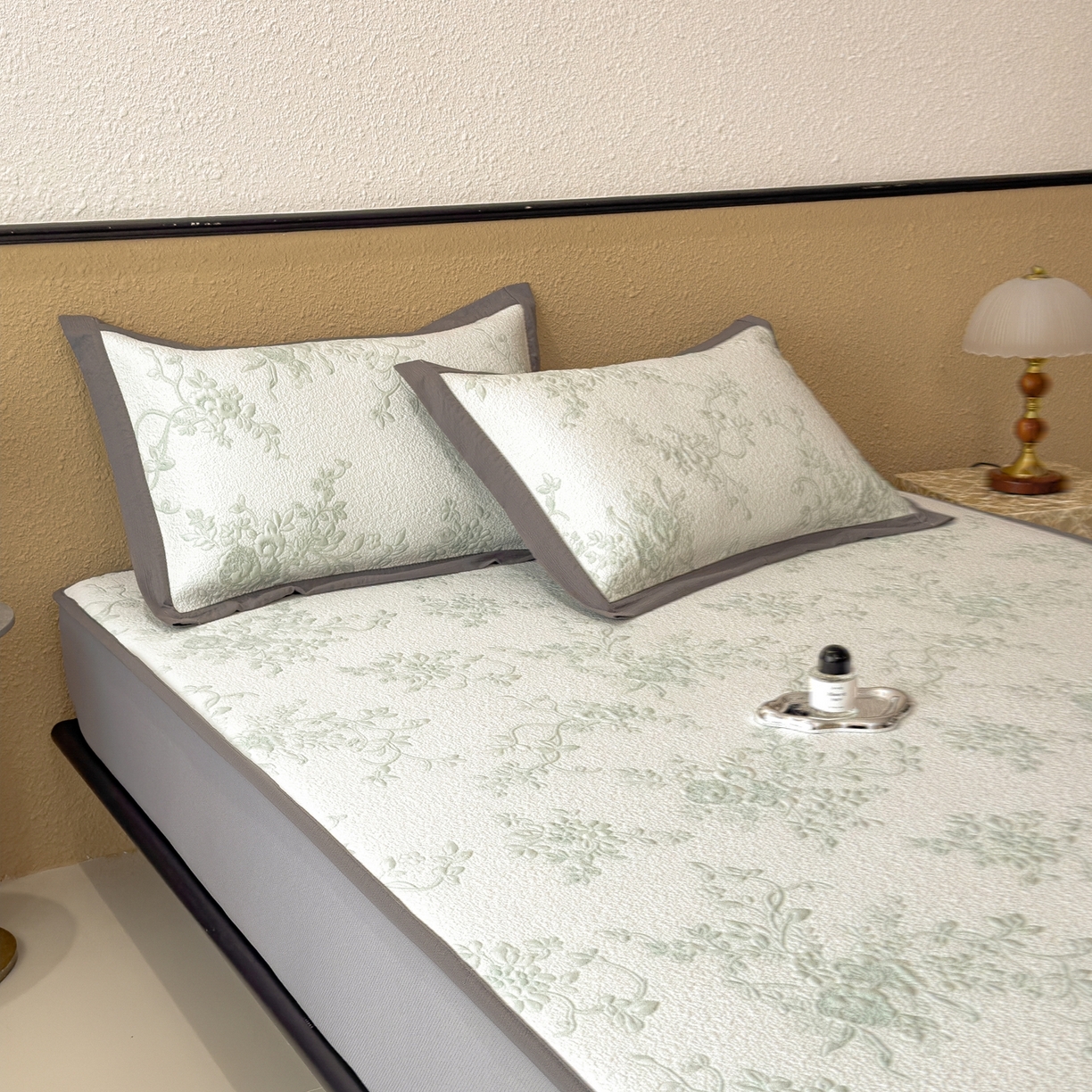 91家纺网 家纺一手货源 找家纺 孩子王家纺 2026新款夏天冰丝A类母婴级凉感值过0.21冰豆豆家用凉席子夏季-思琳娜 思琳娜-豆绿