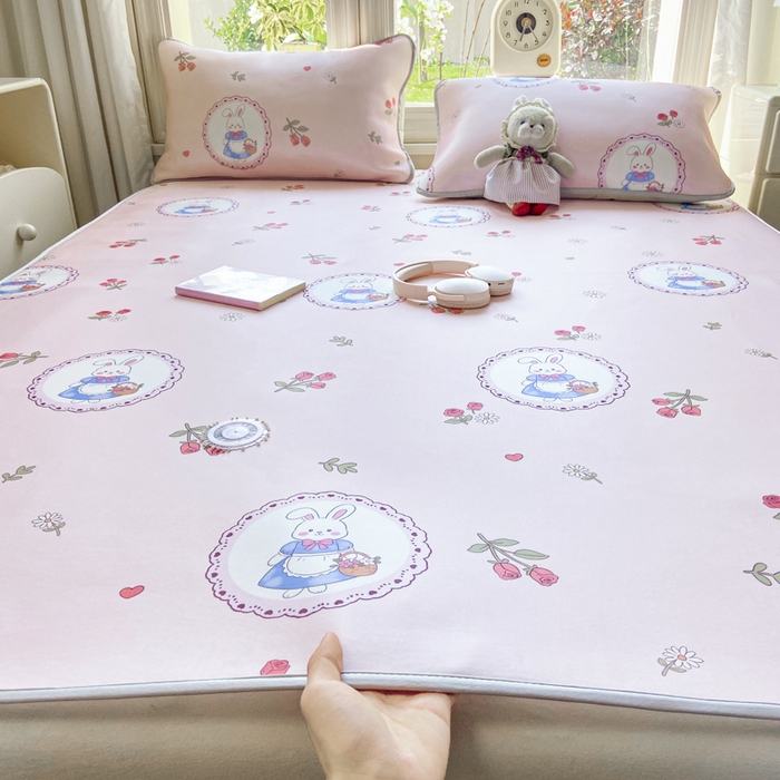 91家纺网 家纺一手货源 找家纺 麋兔 2026新款凉感小冰皮软席席子凉席 兔园