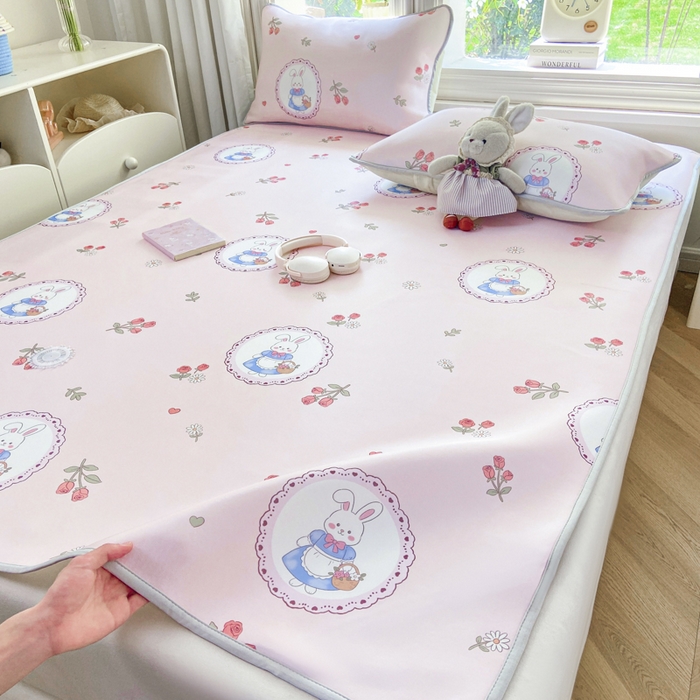 91家纺网 家纺一手货源 找家纺 麋兔 2026新款凉感小冰皮软席席子凉席 兔园