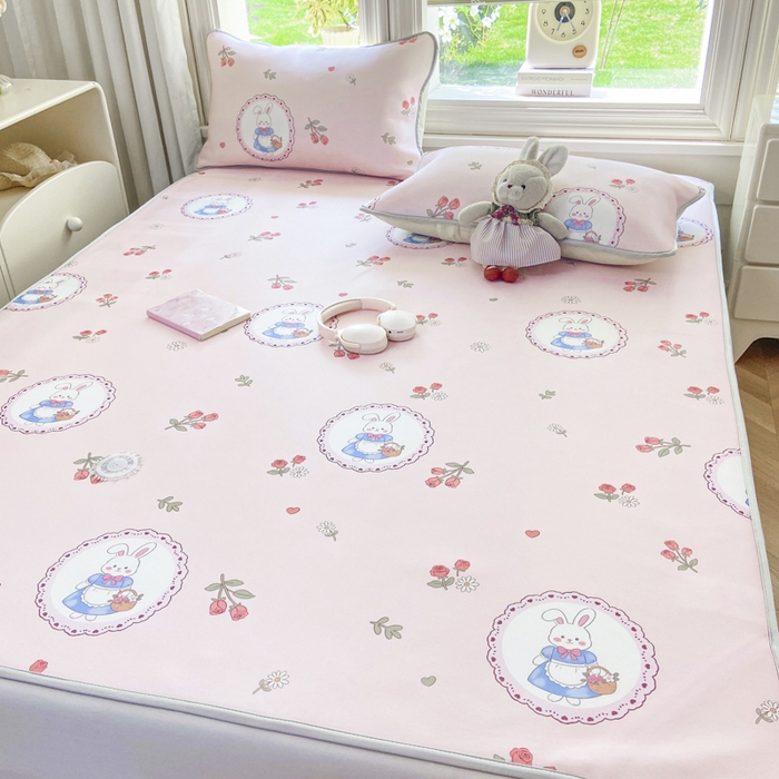 91家纺网 家纺一手货源 找家纺 麋兔 2026新款凉感小冰皮软席席子凉席 兔园