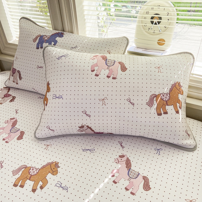 91家纺网 家纺一手货源 找家纺 麋兔 2026新款凉感小冰皮软席席子凉席 小马