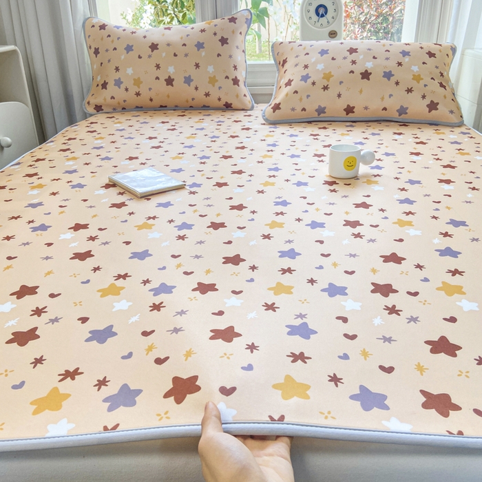 91家纺网 家纺一手货源 找家纺 麋兔 2026新款凉感小冰皮软席席子凉席 星咖