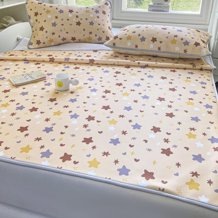 91家纺网 家纺一手货源 找家纺 麋兔 2026新款凉感小冰皮软席席子凉席 星咖