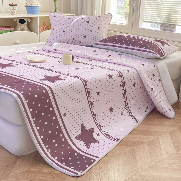 91家纺网 家纺一手货源 找家纺 麋兔 2026新款凉感小冰皮软席席子凉席 星梦