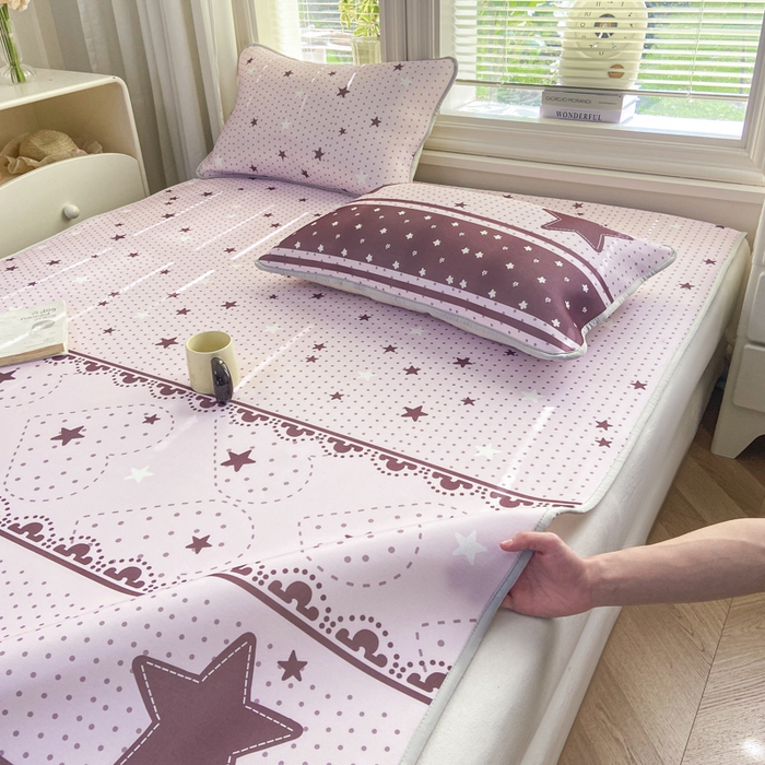 91家纺网 家纺一手货源 找家纺 麋兔 2026新款凉感小冰皮软席席子凉席 星梦