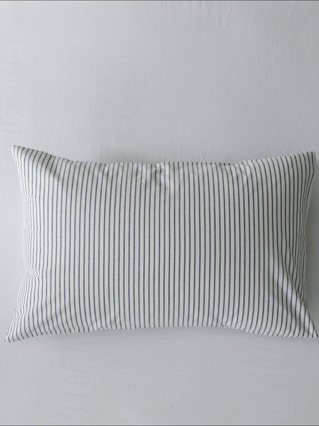 91家纺网 家纺一手货源 找家纺 棉眠 2026新款调色盘水洗棉混搭单品系列-条纹单枕套 蜜瓜条