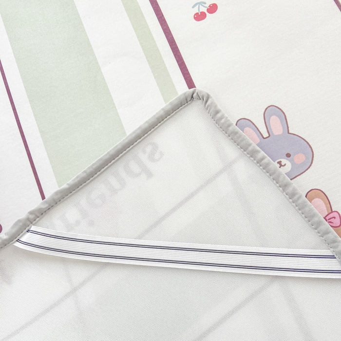 91家纺网 家纺一手货源 找家纺 麋兔 2026新款凉感小冰皮软席席子凉席 星条萌友