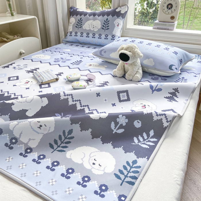 91家纺网 家纺一手货源 找家纺 麋兔 2026新款凉感小冰皮软席席子凉席 雪鹿