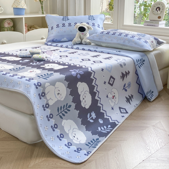 91家纺网 家纺一手货源 找家纺 麋兔 2026新款凉感小冰皮软席席子凉席 雪鹿