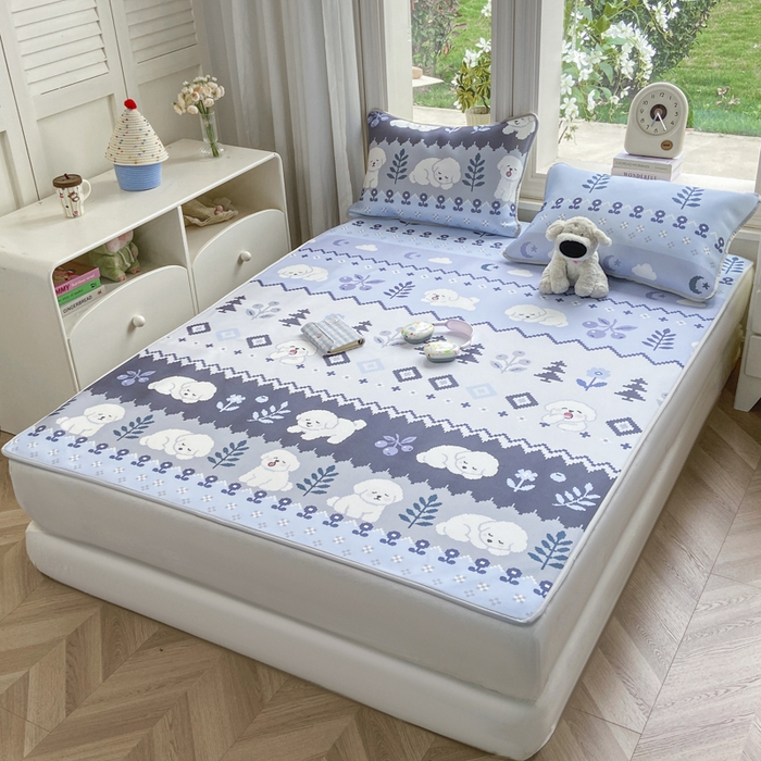 91家纺网 家纺一手货源 找家纺 麋兔 2026新款凉感小冰皮软席席子凉席 雪鹿