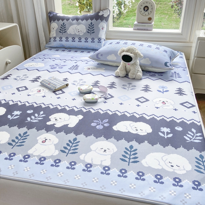 91家纺网 家纺一手货源 找家纺 麋兔 2026新款凉感小冰皮软席席子凉席 雪鹿